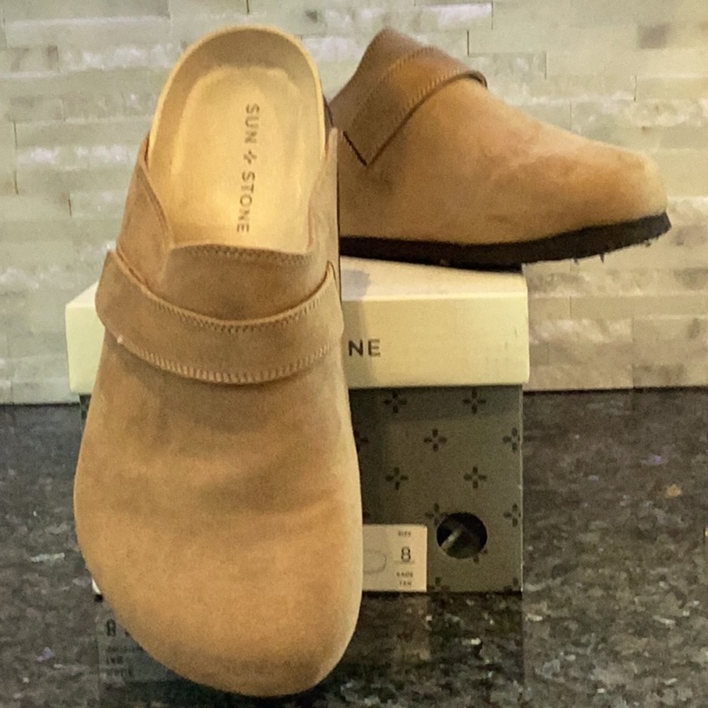 Sun + Stone kade tan shoes size 8 men